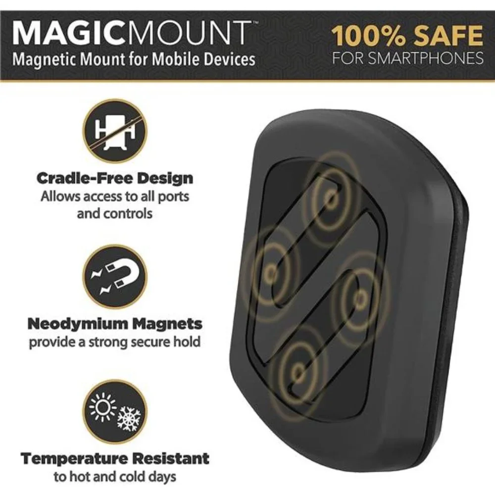 Magnetic Car Phone Holder Mount Universal with All Devices, Black